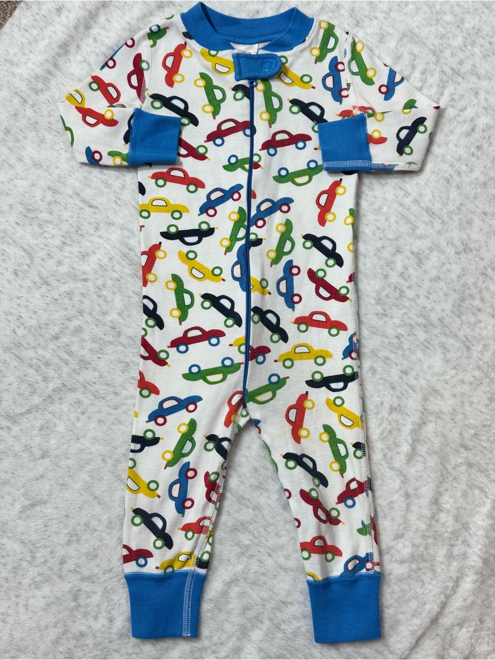 Hanna Andersson Zoom Along Night Night Sleeper 9-18M Baby Organic Cotton Cars